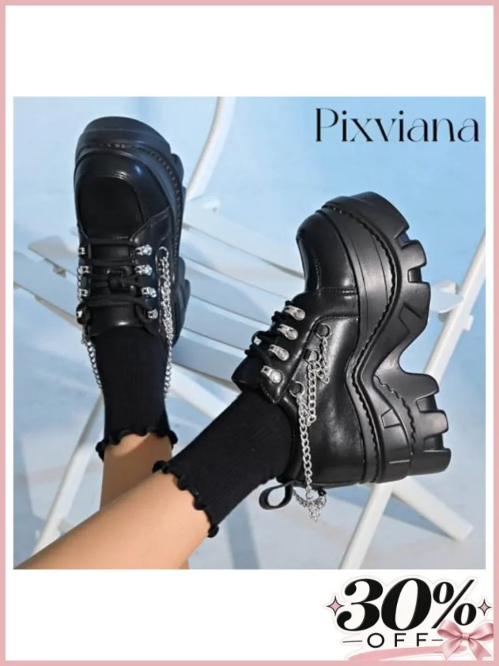 Women's Platform Sneakers Chunky Wedge Black Casual Y2K Bride Wedding Sneaker